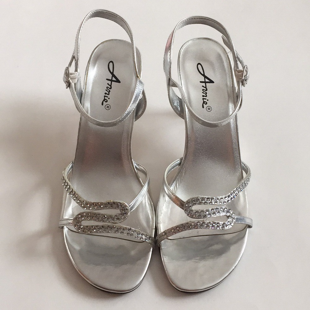 Annie Silver Evening Heels